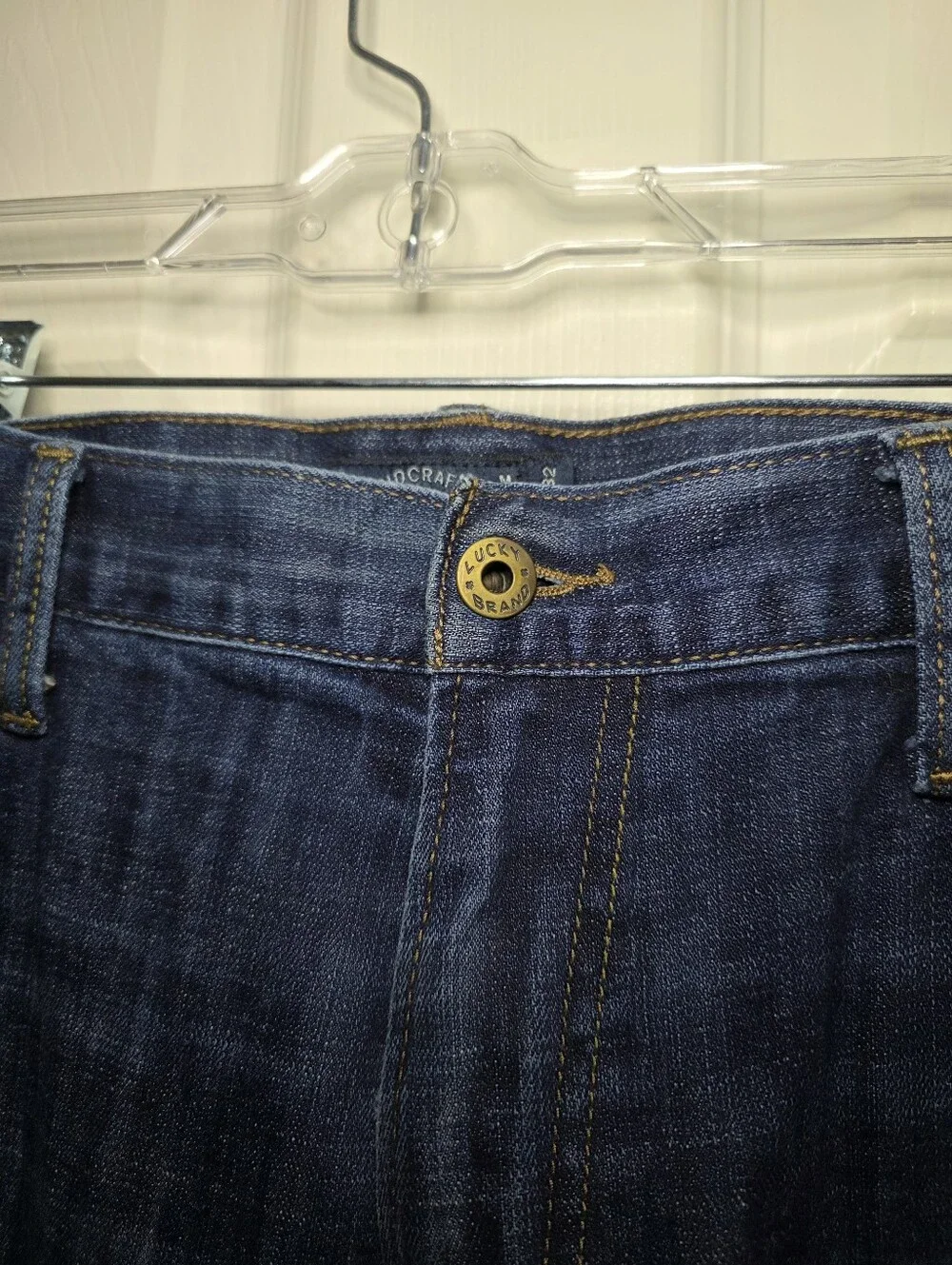 Lucky Brand 221 Original Straight Denim Dark Blue Jeans Mens Size 38 X 32